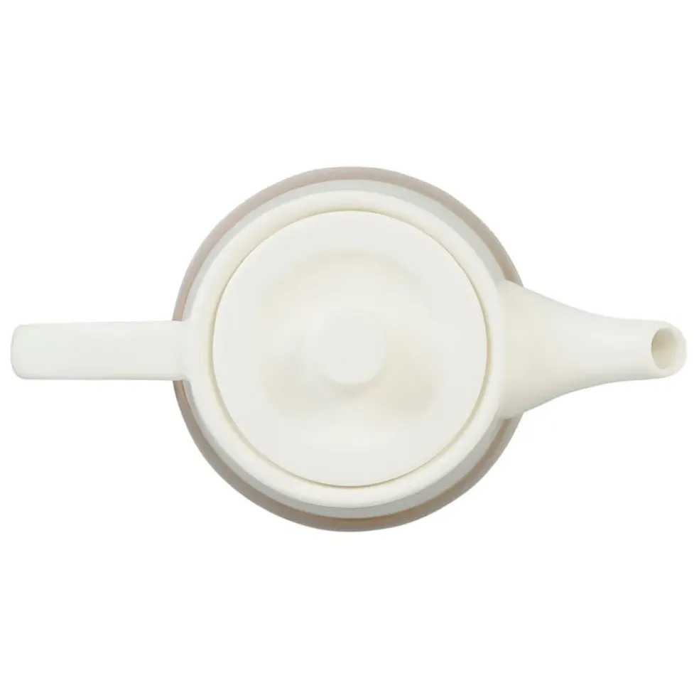 Theiere en porcelaine nude et blanc - earth notes