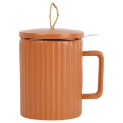 Tisanière en grès avec filtre terracotta 47.5cl en grès - sweet leaves
