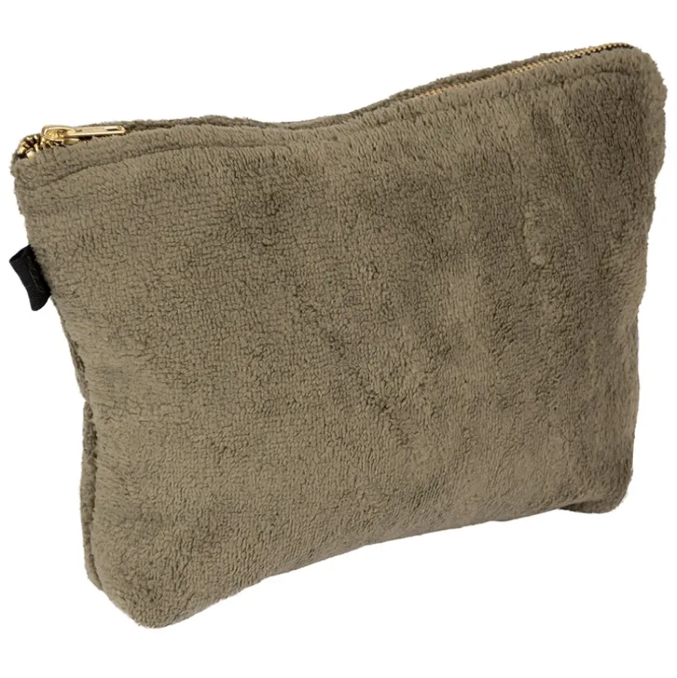 Trousse en velours kaki - St Tropez