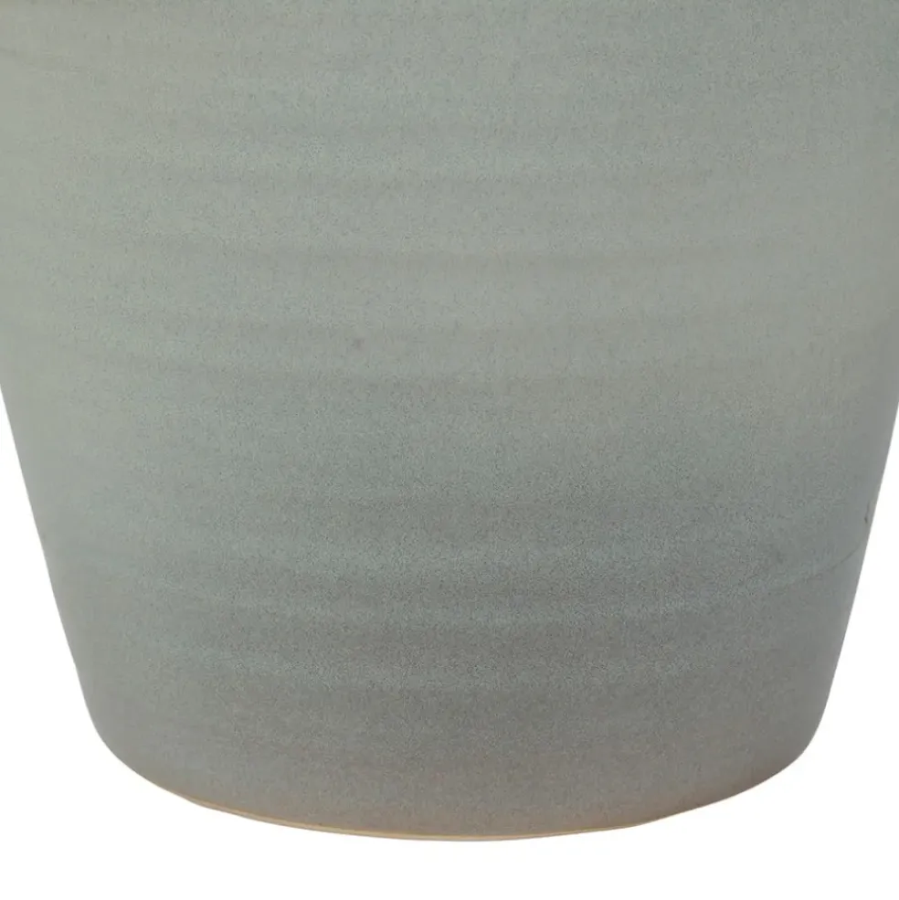 Vase amphore en grès blanc cassé h54cm - Mijas