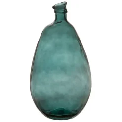 Vase colibri emeraude d26xh47cm verre recyclé