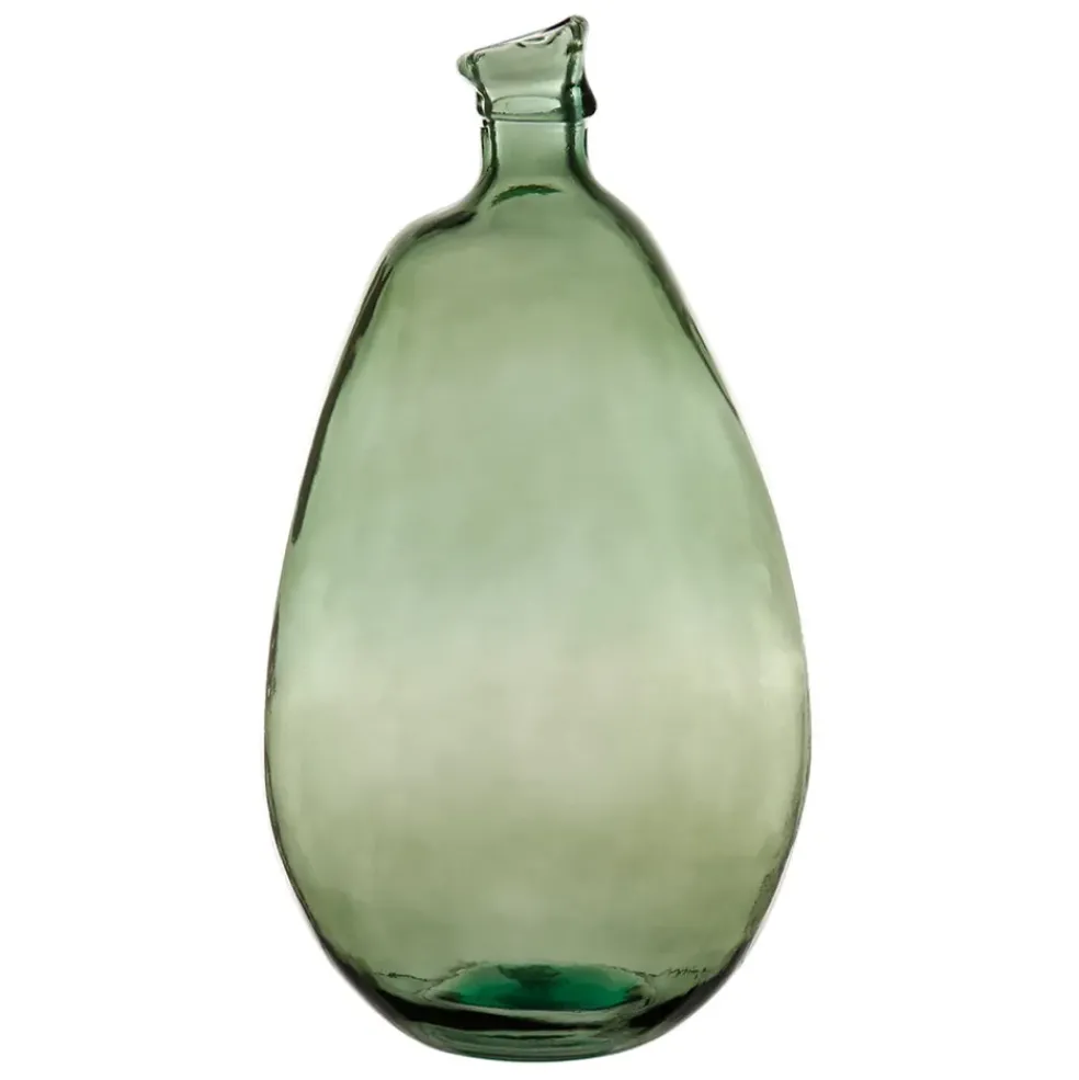 Vase colibri sauge d26xh47cm verre recyclé