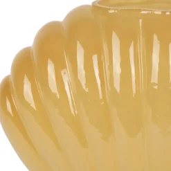 Vase coquillage en verre ocre h22cm - Leucie