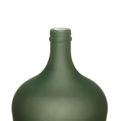 Vase dame jeanne comete sauge mat d18xh30cm verre recyclé
