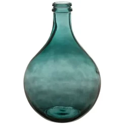 Vase dame-jeanne chai emeraude d29xh43cm verre recyclé