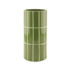 Vase en céramique kaki H23cm