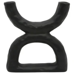 Vase en dolomite noir h20cm -arty folk