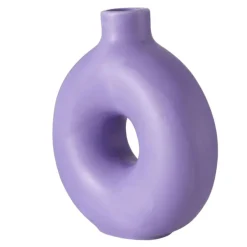 Vase lanyo lilas h20cm en gres