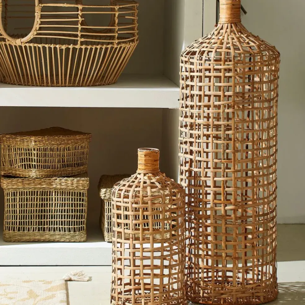 Vases paniers x3 en rotin naturel - Mon hirondelle