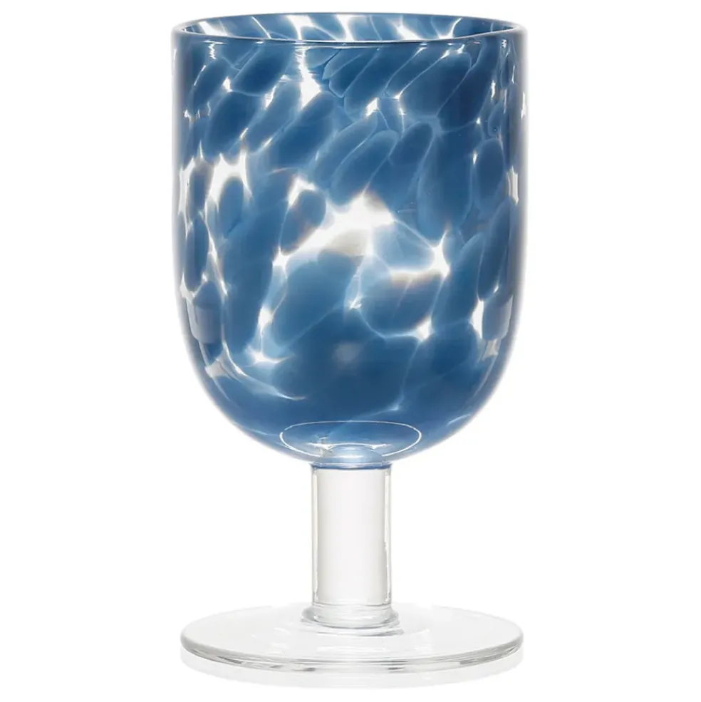 Verre à pied verre bleu 30cl - Preline