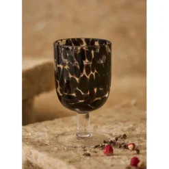 Verre à pied verre noir 30cl - Preline