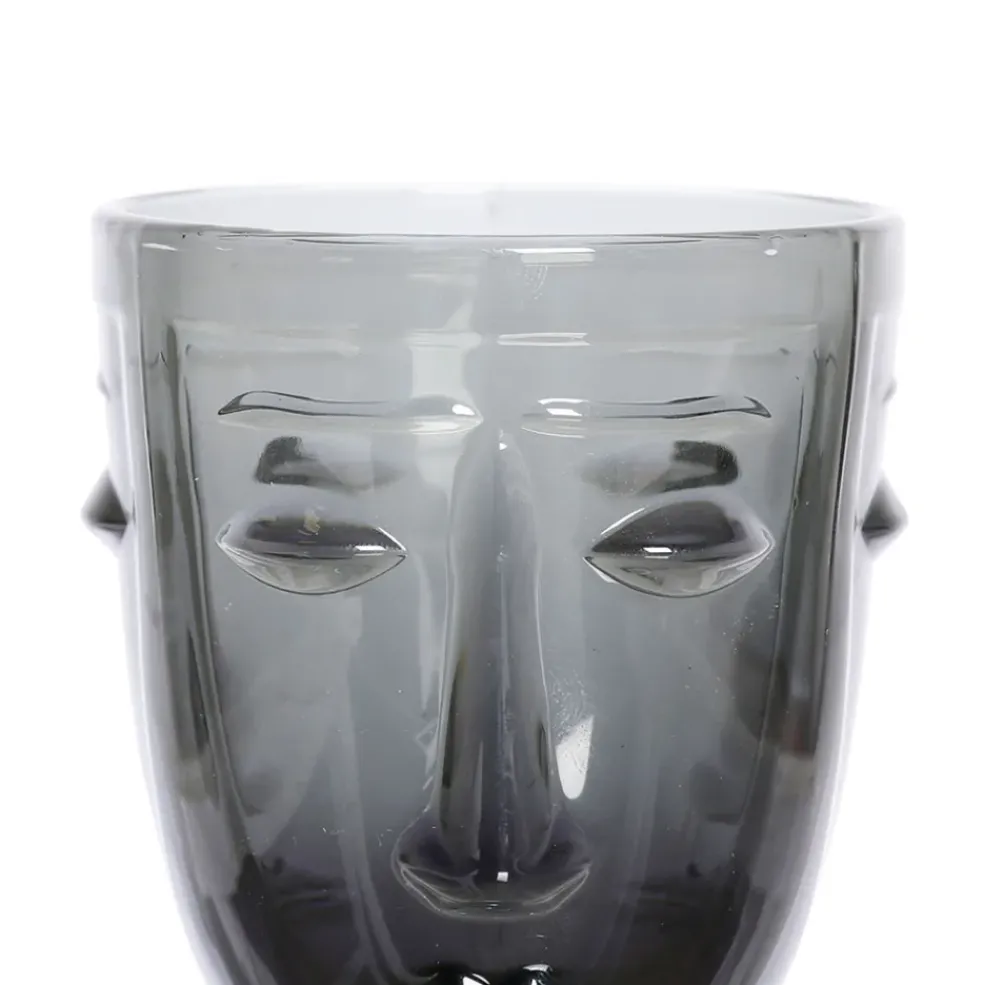 Verre à pied visage noir