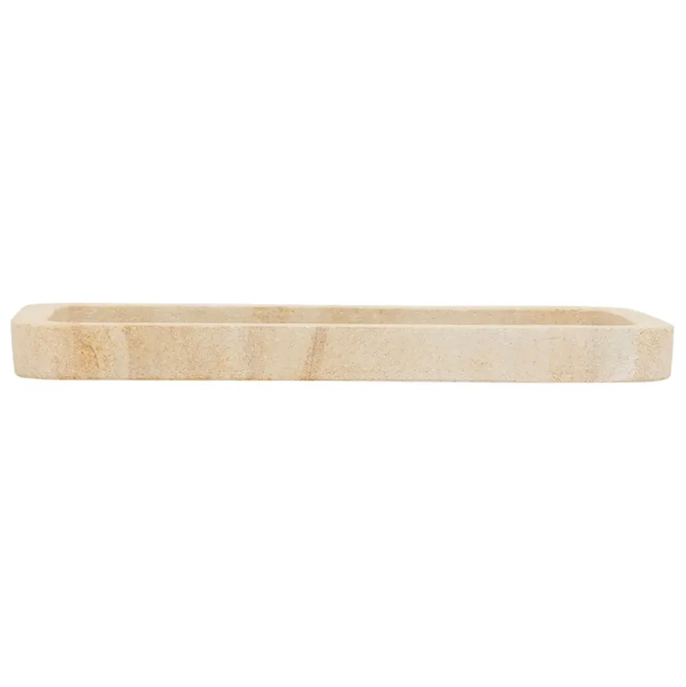 Vide poche en marbre beige 28x15cm - Eskela