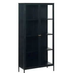 Vitrine en métal 4 étagères h190cm - carmel